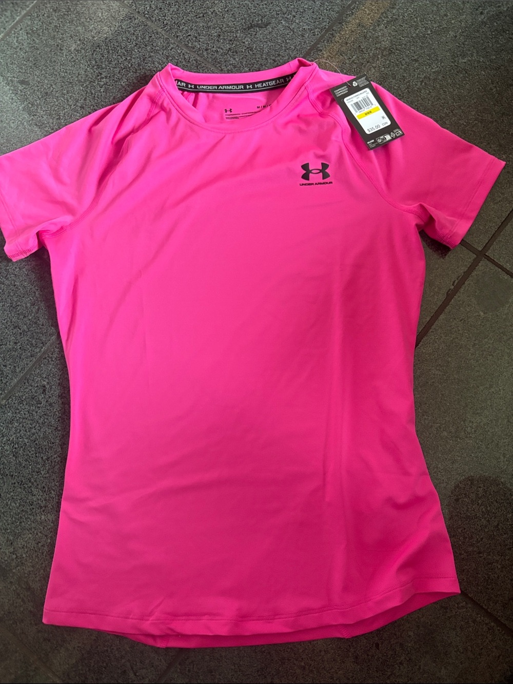 Under Armour Women's Bright Pink Short Sleeve Performance Tee